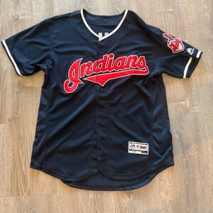 Men’s Authentic Cleveland Indians Yasiel Puig Jersey - Majestic